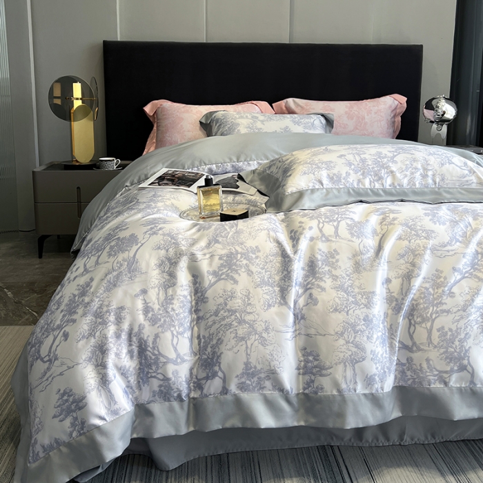 91家纺网 家纺一手货源 找家纺 优悦生活馆 2022新款墨尔本亲肤磨毛四件套 神秘灰