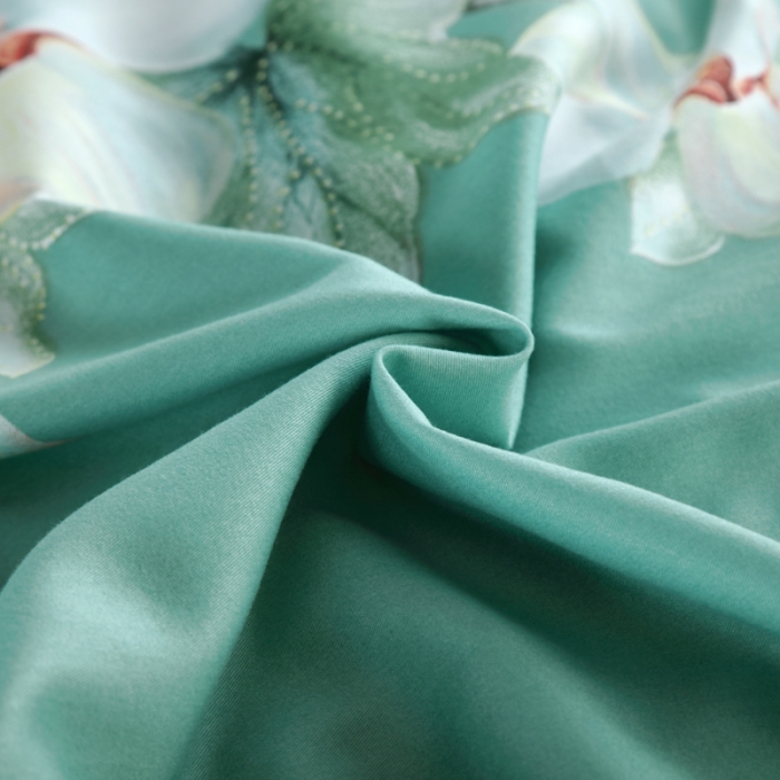 91家纺网 家纺一手货源 找家纺 OL家纺  2022新款全棉阳绒磨毛四件套 月影花香