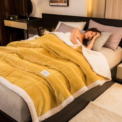 91家纺网 家纺一手货源 找家纺 （总) 慕木 2025新款三层牛奶绒夹棉毛毯被（可供跨境外贸抽空爆款首选）