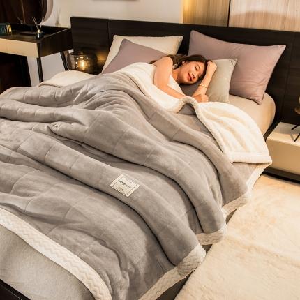 91家纺网 家纺一手货源 找家纺 （总) 慕木 2025新款三层牛奶绒夹棉毛毯被（可供跨境外贸抽空爆款首选）