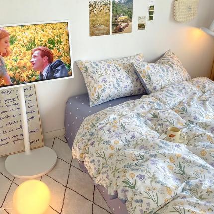 91家纺网 家纺一手货源 找家纺 （总）田野家居 2022新款全棉13372秋冬系列四件套