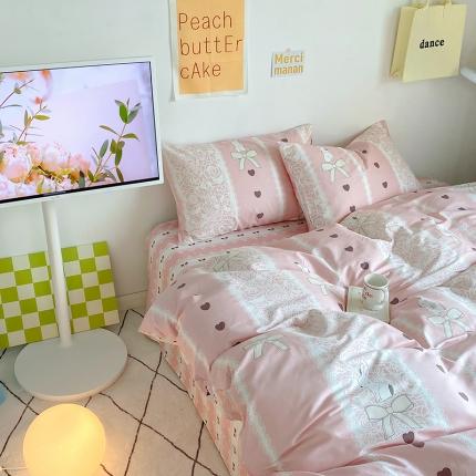 91家纺网 家纺一手货源 找家纺 田野家居 2022新款全棉13372秋冬系列四件套 西雅兔