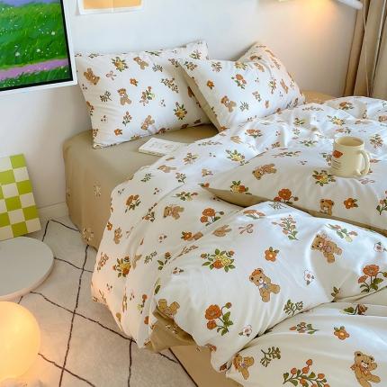 91家纺网 家纺一手货源 找家纺 （总）田野家居 2022新款全棉13372秋冬系列四件套