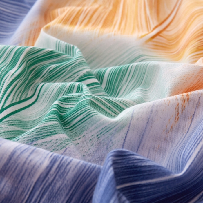 91家纺网 家纺一手货源 找家纺 金纱玉纺2022新款全棉生态大版磨毛四件套羽浪-桔