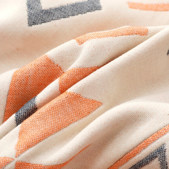 91家纺网 家纺一手货源 找家纺 朴尔 2022年波西米亚风优棉三层纱布枕巾一对装 莱茵情调黄