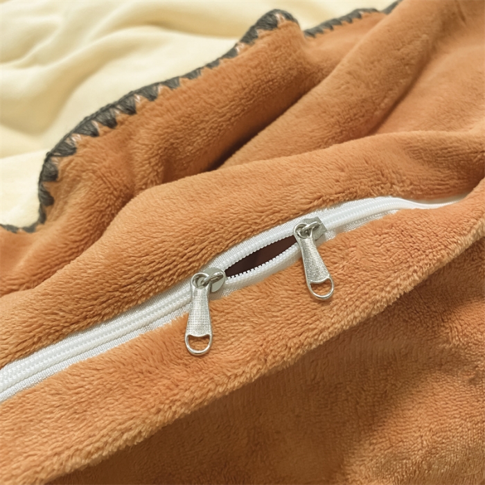 91家纺网 家纺一手货源 找家纺 （总）眠帛家居 2022新款牛奶绒贝壳边四件套