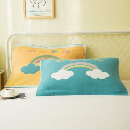 91家纺网 家纺一手货源 找家纺 （总）朴尔 2022新款卡通风格全棉四层纱布枕巾（一对装）