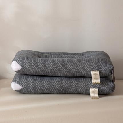 逸林枕芯 2022新款针织棉水洗护颈舒适羽丝绒枕头枕芯 灰色