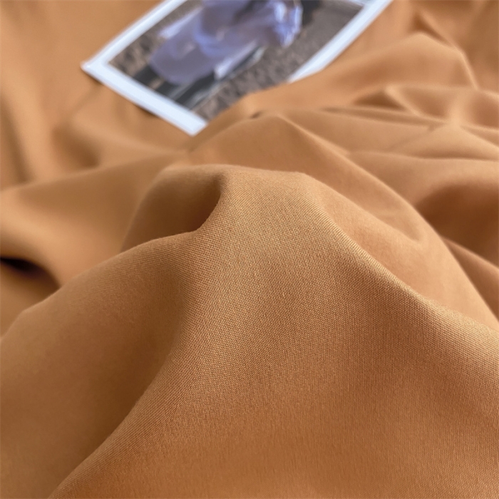 91家纺网 家纺一手货源 找家纺 眠帛 2022新款水洗棉混搭四件套 焦糖