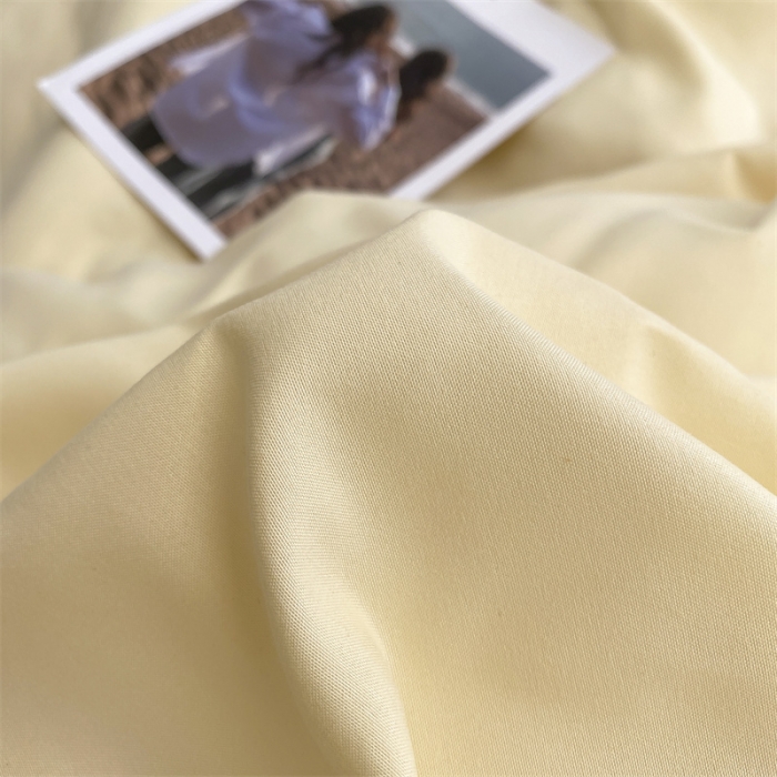 91家纺网 家纺一手货源 找家纺 眠帛 2022新款水洗棉混搭四件套 奶黄