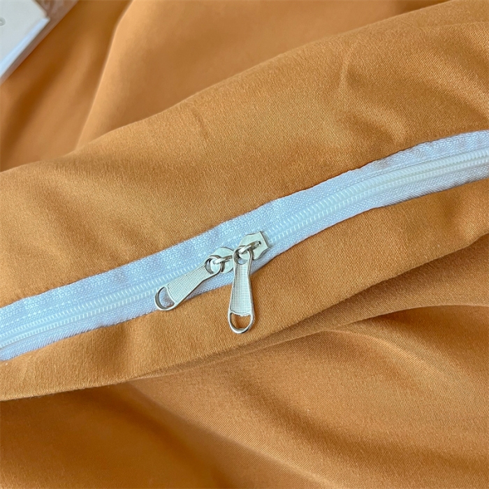 91家纺网 家纺一手货源 找家纺 眠帛 2022新款水洗棉混搭学生床三件套 焦糖