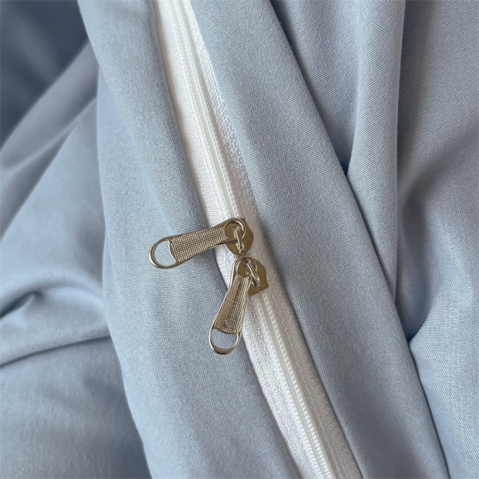 91家纺网 家纺一手货源 找家纺 眠帛 2022新款水洗棉混搭学生床三件套 蓝灰