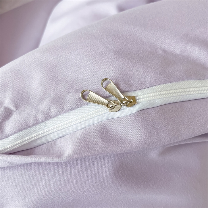 91家纺网 家纺一手货源 找家纺 眠帛 2022新款水洗棉混搭学生床三件套 浅紫