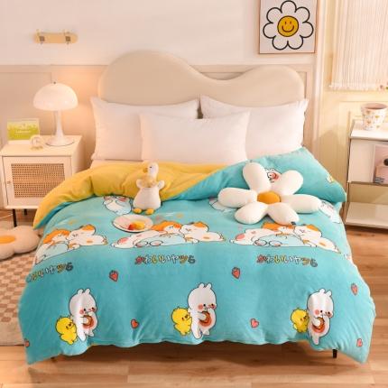 91家纺网 家纺一手货源 找家纺 （总）甜之梦家纺2025牛奶绒印花系列单品被套可定制任何尺寸