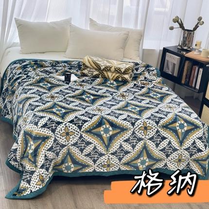 91家纺网 家纺一手货源 找家纺 缔缦 22新款More design AB版复合毛毯 格纳