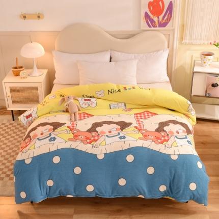 91家纺网 家纺一手货源 找家纺 （总）甜之梦家纺2025牛奶绒印花系列单品被套可定制任何尺寸