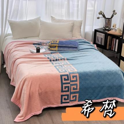 91家纺网 家纺一手货源 找家纺 缔缦 22新款More design AB版复合毛毯 希梵