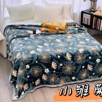 91家纺网 家纺一手货源 找家纺 缔缦 22新款More design AB版复合毛毯 小雏菊
