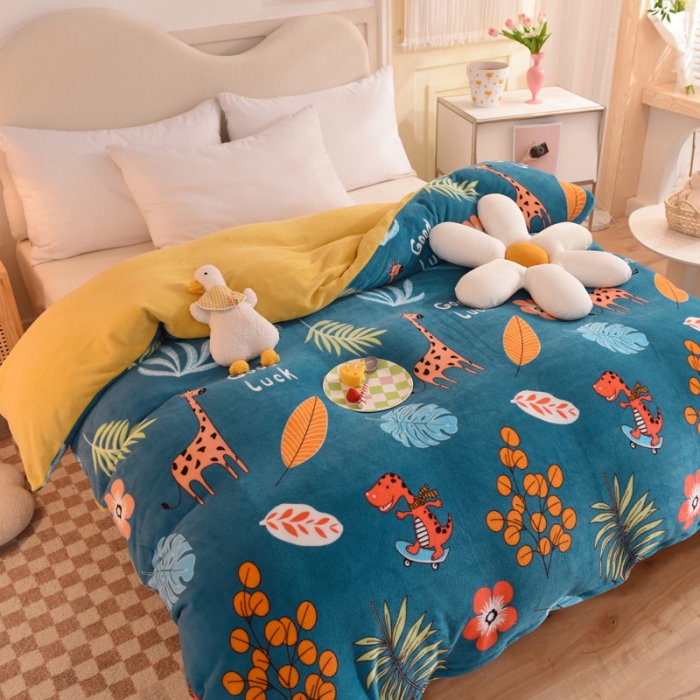 91家纺网 家纺一手货源 找家纺 （总）甜之梦家纺2025牛奶绒印花系列单品被套可定制任何尺寸