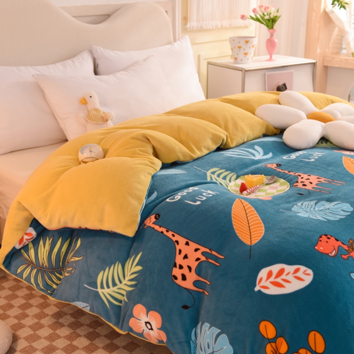 91家纺网 家纺一手货源 找家纺 （总）甜之梦家纺2025牛奶绒印花系列单品被套可定制任何尺寸