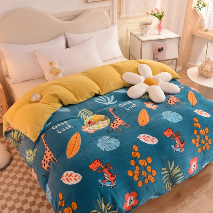 91家纺网 家纺一手货源 找家纺 （总）甜之梦家纺2025牛奶绒印花系列单品被套可定制任何尺寸