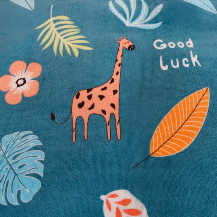 91家纺网 家纺一手货源 找家纺 甜之梦家纺2025新款印花牛奶绒单品被套可定制任何尺寸 动物乐园