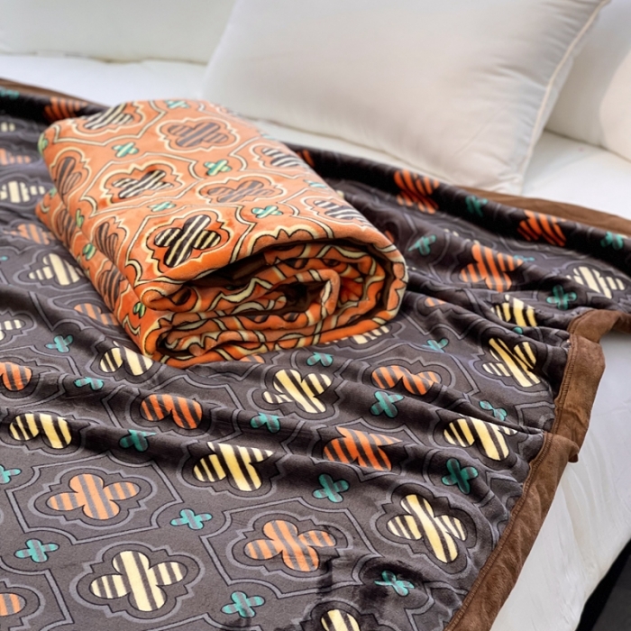 91家纺网 家纺一手货源 找家纺 缔缦 22新款More design AB版复合毛毯 安格斯