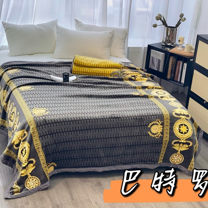 91家纺网 家纺一手货源 找家纺 缔缦 22新款More design AB版复合毛毯 巴特罗