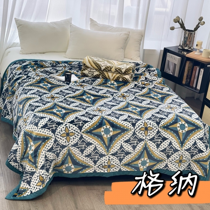 91家纺网 家纺一手货源 找家纺 缔缦 22新款More design AB版复合毛毯 格纳