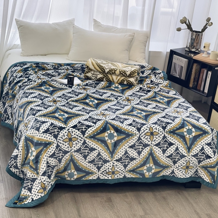 91家纺网 家纺一手货源 找家纺 缔缦 22新款More design AB版复合毛毯 格纳