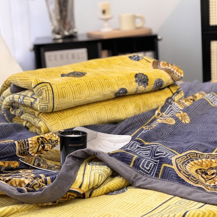 91家纺网 家纺一手货源 找家纺 缔缦 22新款More design AB版复合毛毯 克罗地