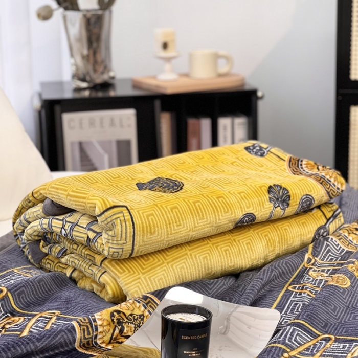 91家纺网 家纺一手货源 找家纺 缔缦 22新款More design AB版复合毛毯 克罗地