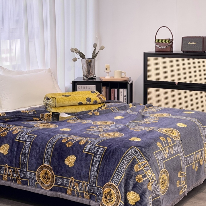 91家纺网 家纺一手货源 找家纺 缔缦 22新款More design AB版复合毛毯 克罗地