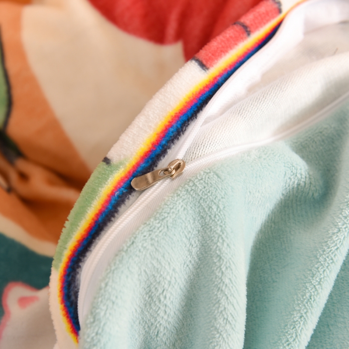 91家纺网 家纺一手货源 找家纺 甜之梦家纺2025新款印花牛奶绒单品被套可定制任何尺寸萌宠跳跳