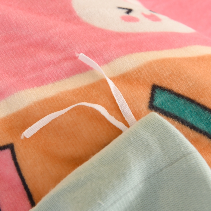 91家纺网 家纺一手货源 找家纺 甜之梦家纺2025新款印花牛奶绒单品被套可定制任何尺寸萌宠跳跳