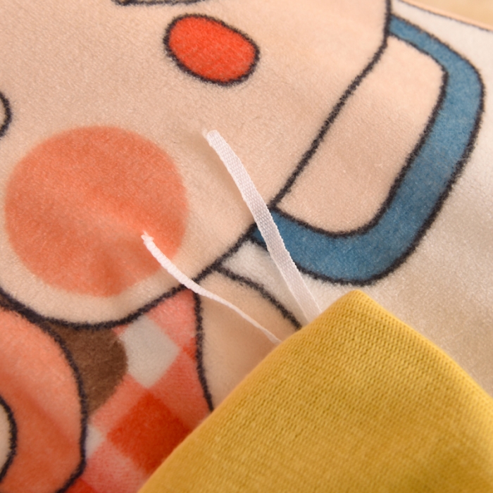 91家纺网 家纺一手货源 找家纺 甜之梦家纺 2025新款印花牛奶绒单品被套可定制任何尺寸泡泡公主