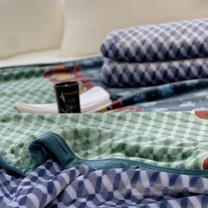 91家纺网 家纺一手货源 找家纺 缔缦 22新款More design AB版复合毛毯 雷尔夫