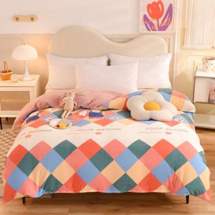 甜之梦家纺 2025新款印花牛奶绒单品被套（可定制尺寸） 校园女孩