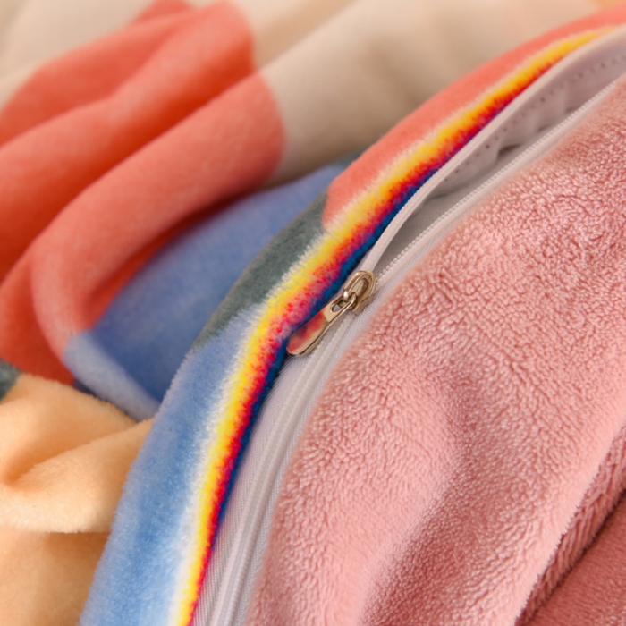 91家纺网 家纺一手货源 找家纺 甜之梦家纺2025新款印花牛奶绒单品被套（可定制尺寸）校园女孩