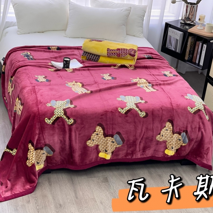 91家纺网 家纺一手货源 找家纺 缔缦 22新款More design AB版复合毛毯 瓦卡斯