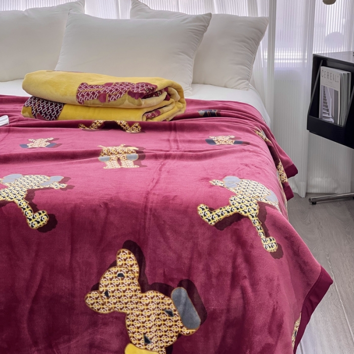 91家纺网 家纺一手货源 找家纺 缔缦 22新款More design AB版复合毛毯 瓦卡斯