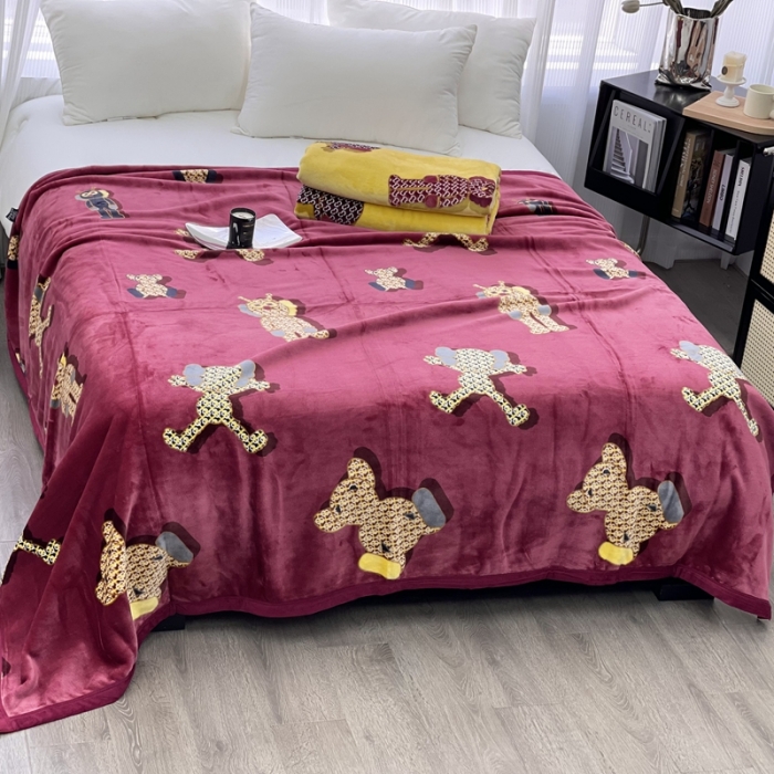 91家纺网 家纺一手货源 找家纺 缔缦 22新款More design AB版复合毛毯 瓦卡斯