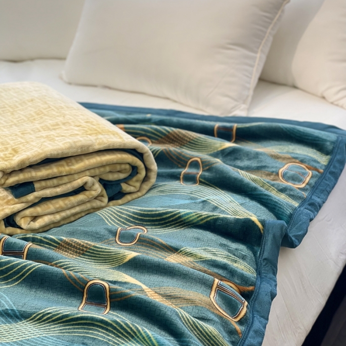 91家纺网 家纺一手货源 找家纺 缔缦 22新款More design AB版复合毛毯 西奥多