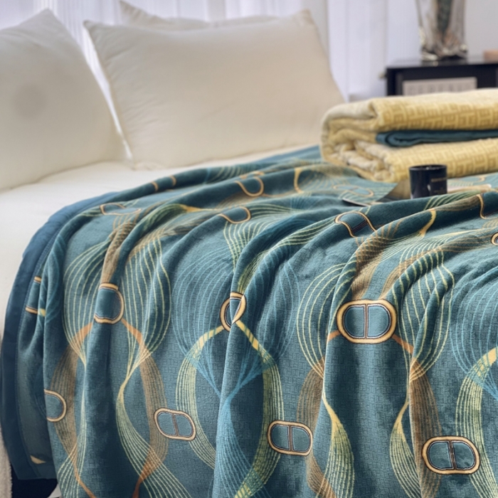 91家纺网 家纺一手货源 找家纺 缔缦 22新款More design AB版复合毛毯 西奥多