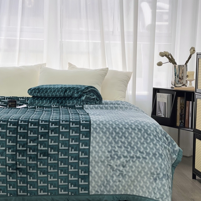 91家纺网 家纺一手货源 找家纺 缔缦 22新款More design AB版复合毛毯 希尔达