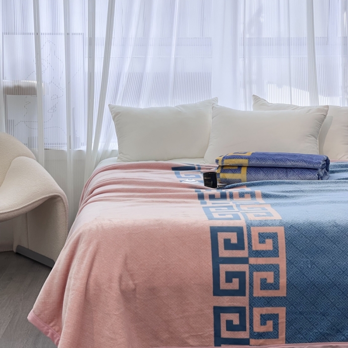 91家纺网 家纺一手货源 找家纺 缔缦 22新款More design AB版复合毛毯 希梵