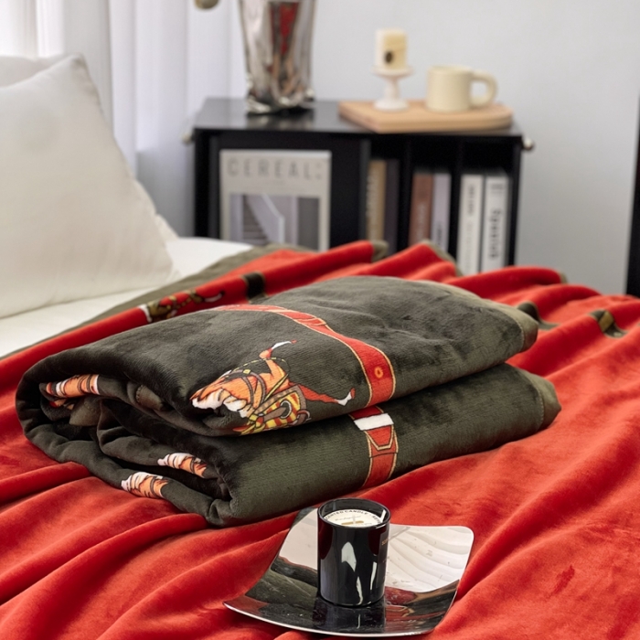 91家纺网 家纺一手货源 找家纺 缔缦 22新款More design AB版复合毛毯 以梦为马