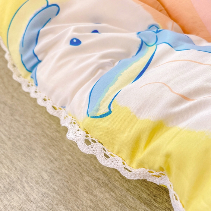 91家纺网 家纺一手货源 找家纺 2022新款直播爆款水洗棉印花小花边春秋被冬被 小熊宝