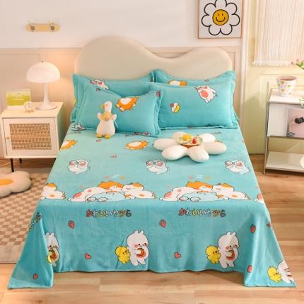 甜之梦家纺 2025新款印花牛奶绒单品床单可定制任何尺寸  乖乖熊