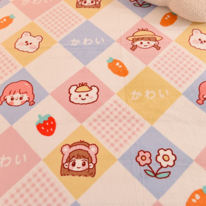 91家纺网 家纺一手货源 找家纺 甜之梦家纺  2025新款印花牛奶绒单品床单可定制任何尺寸 诗雨恋人